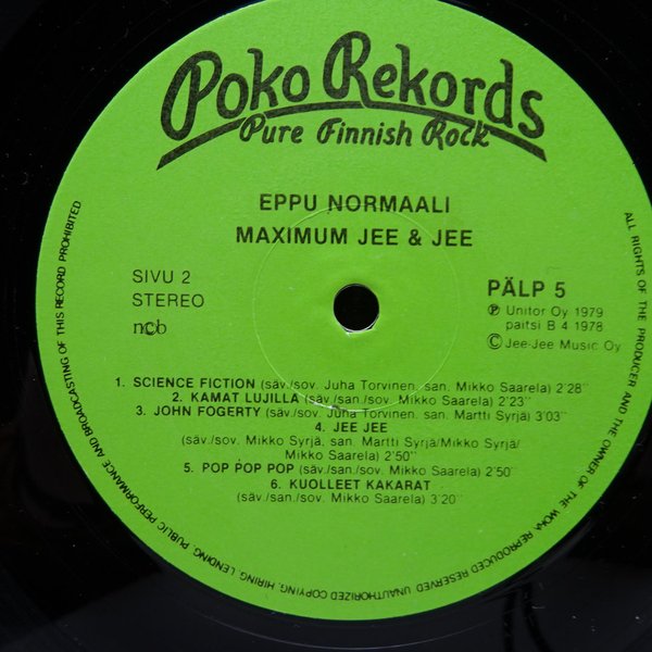 Eppu Normaali – Maximum Jee & Jee  LP