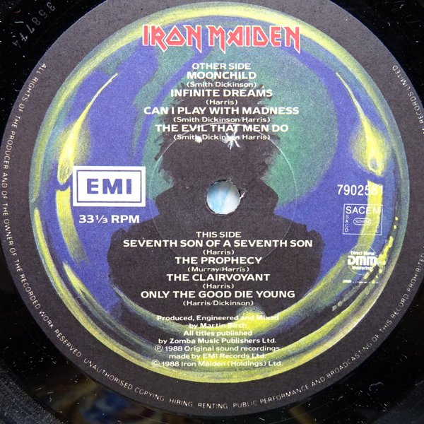 Iron Maiden – Seventh Son Of A Seventh Son  LP