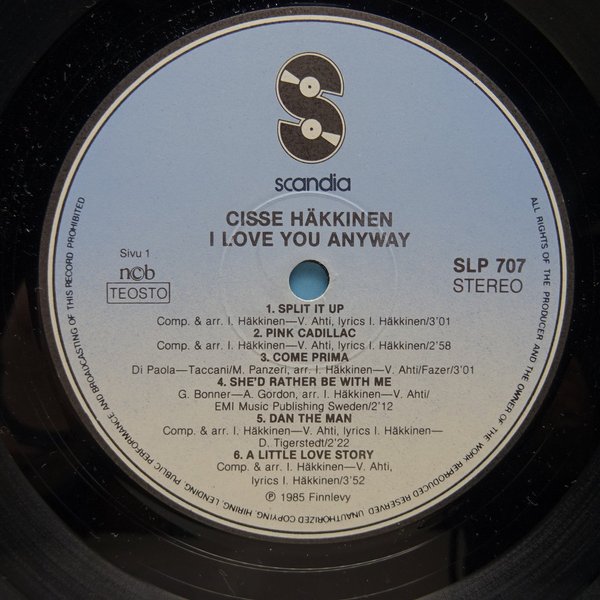 Cisse Häkkinen – I Love You Anyway  LP