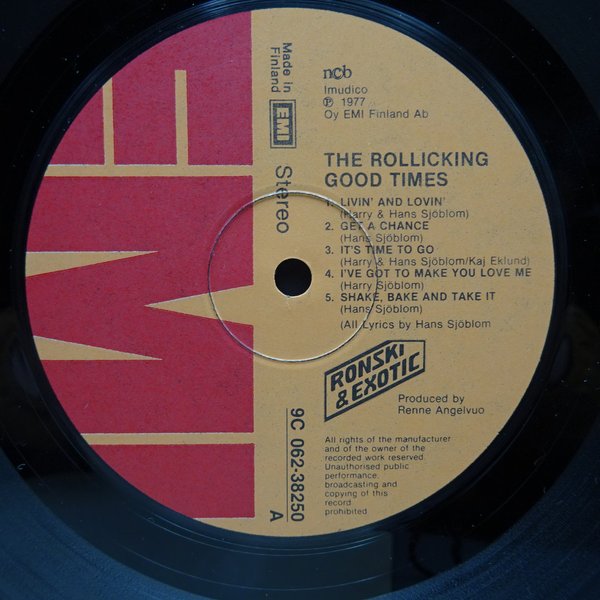 Ronski & Exotic – The Rollicking Good Times LP