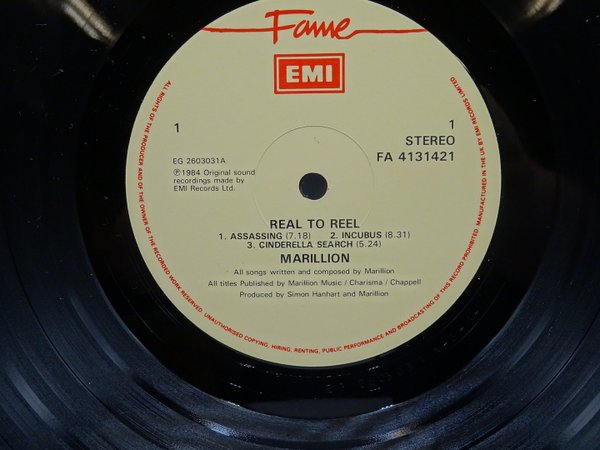 Marillion ‎– Real To Reel LP