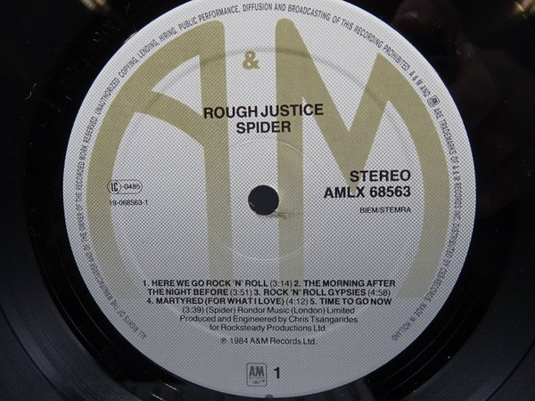 Spider  ‎– Rough Justice LP