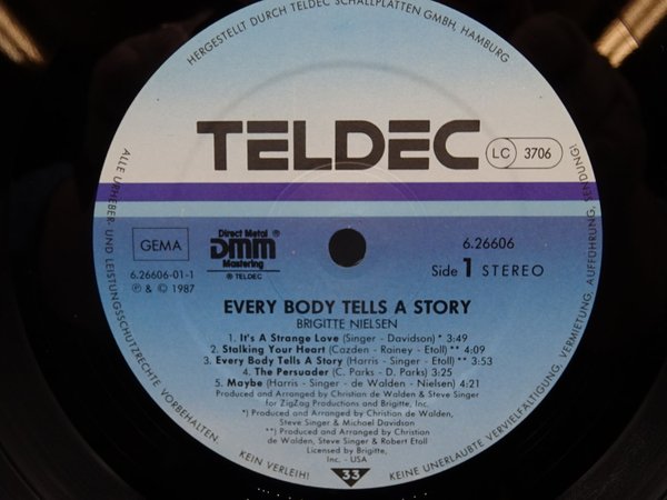 Brigitte Nielsen ‎– Every Body Tells A Story LP