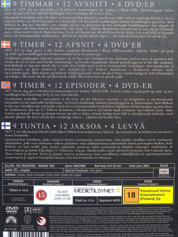 Deadwood - 2. kausi - DVD-box