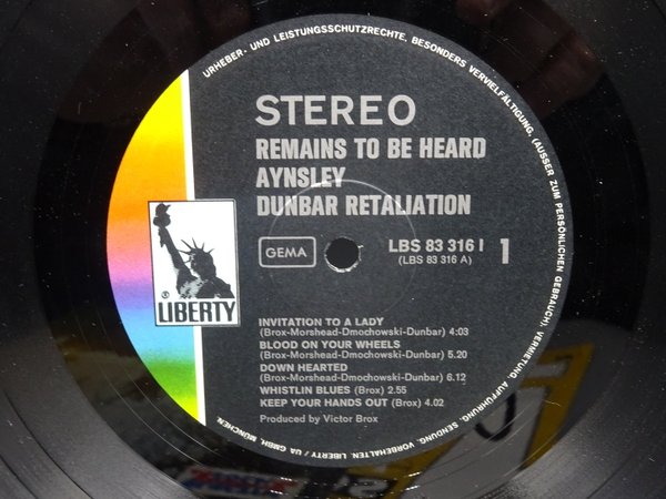 The Aynsley Dunbar Retaliation – Remains To Be Heard LP