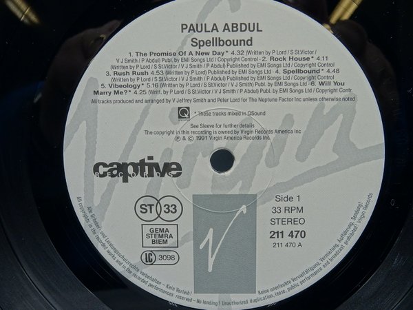 Paula Abdul – Spellbound LP