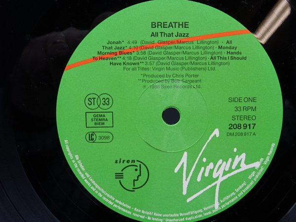 Breathe - All That Jazz LP