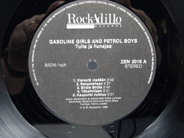 Gasoline Girls & Petrol Boys ‎– Tulta Ja Hunajaa LP