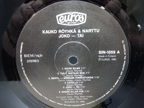 Kauko Röyhkä & Narttu – Joko-Tai LP