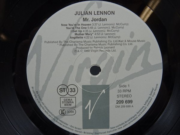 Julian Lennon – Mr. Jordan Lp