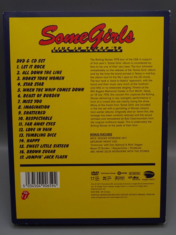 Rolling Stones : Some girls - live in Texas '78 -dvd+cd