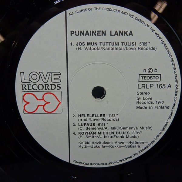 Punainen Lanka – Punainen Lanka LP