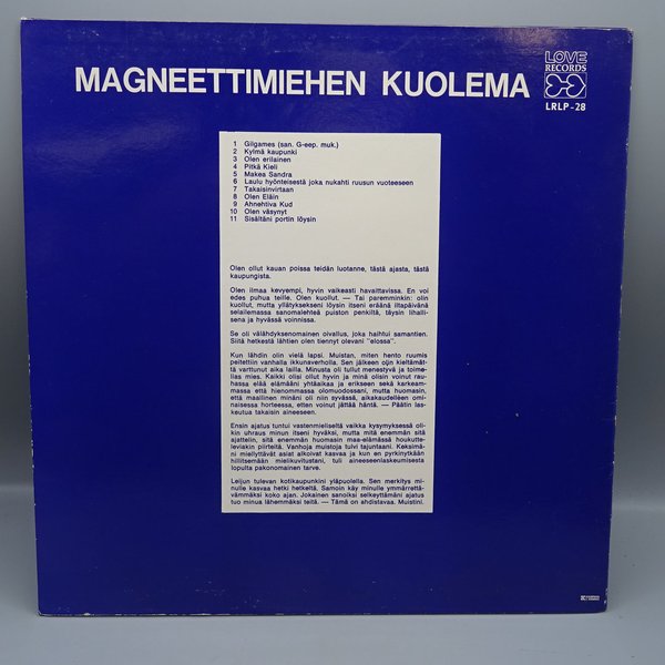 Pekka Streng & Tasavallan Presidentti – Magneettimiehen Kuolema LP