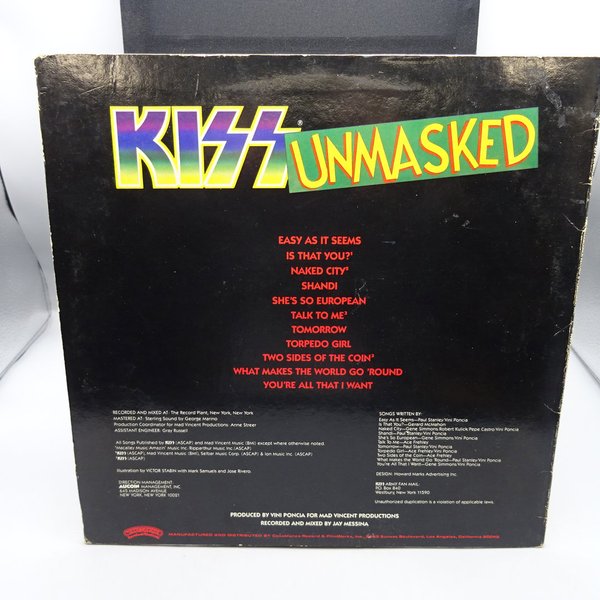 Kiss – Unmasked  LP